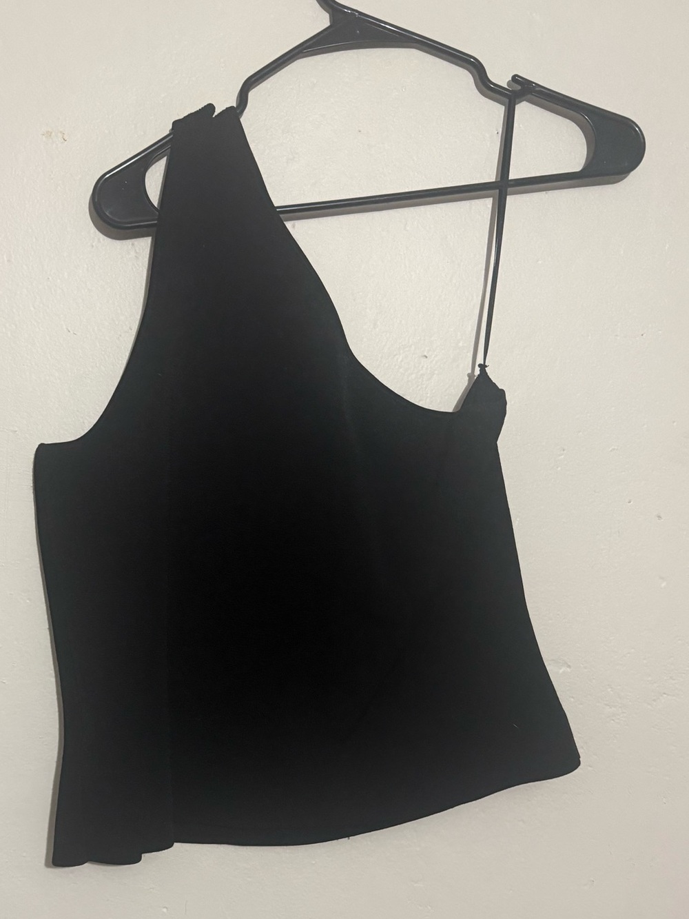 Express Black One-Shoulder Asymmetric Tank Top
